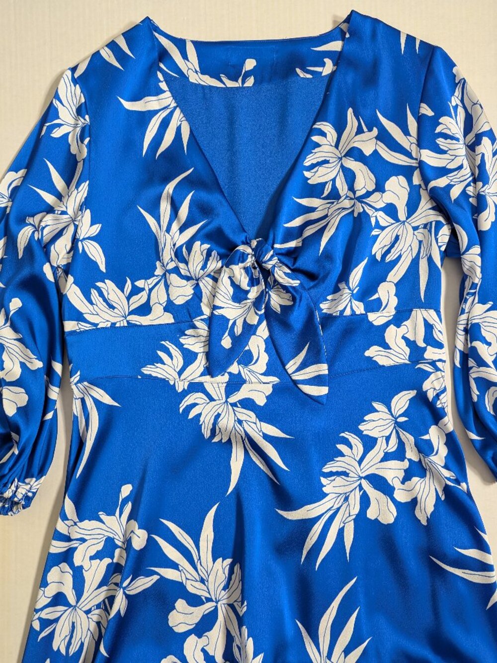 ALEXIS x Target Blue Floral Tie-Front High-Low Dress Size M - Picture 14 of 16